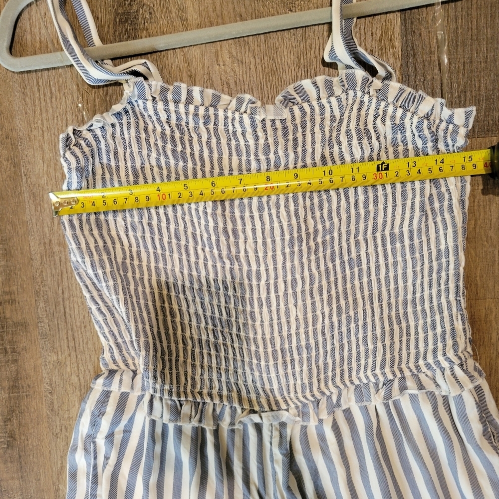 Speechless Blue and White Striped Jumpsuit with Spaghetti Straps - Picture 11 of 12